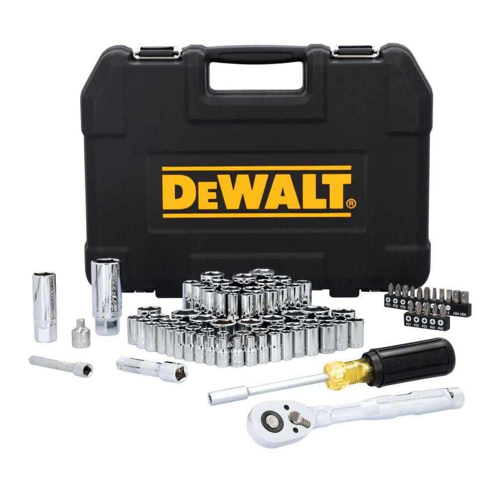 DEWALT 1/4 in. and 3/8 in. Drive SAE and Metric Mechanics Tool Set
