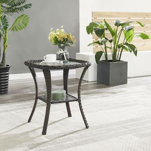 Square Wicker Outdoor Side Table
