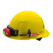 BOLT Yellow Type 1 Class E Full Brim Non-Vented Hard Hat with 4 Point Ratcheting Suspension