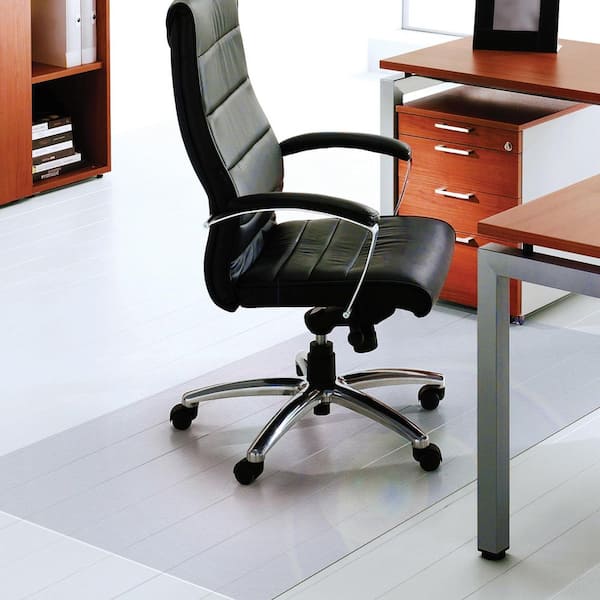 Floortex Ultimat XXL Clear 71 in. x 79 in. Polycarbonate Rectangular Indoor Chair Mat for Hard Floor