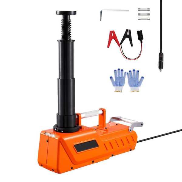 Electric Car Jack, 15 Tons /33000 lbs., 12-Volt Dual-Powered Tire Change Replacement with LED Light