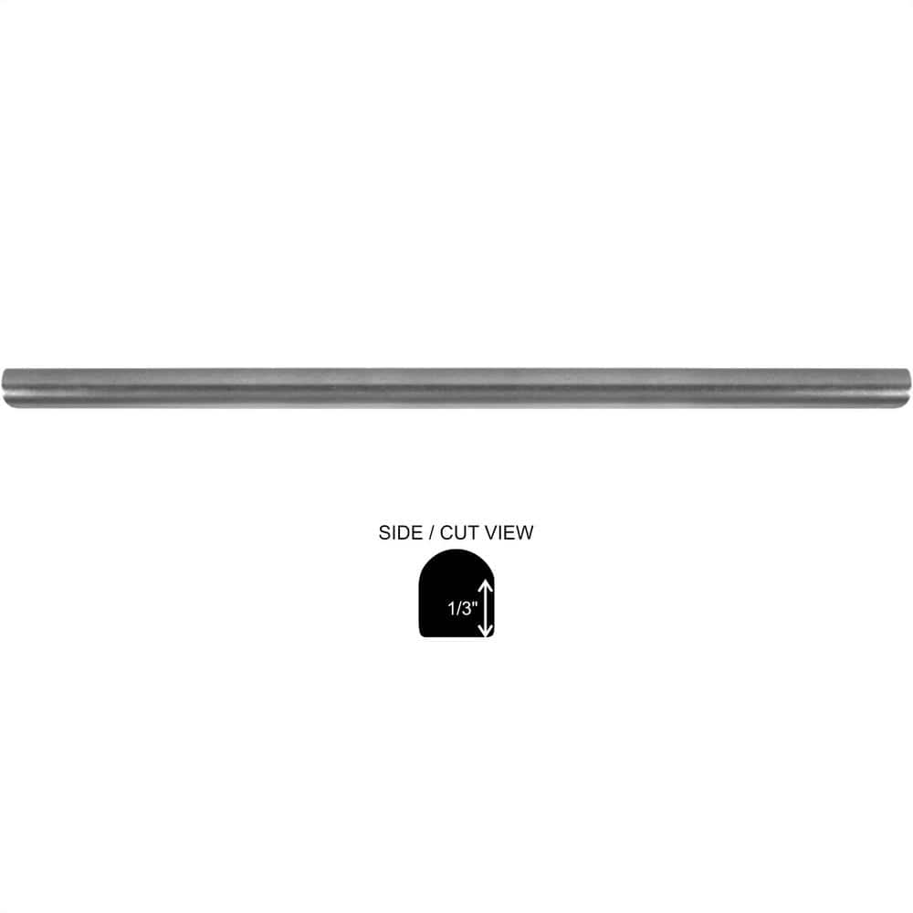 Pewter Nickel Matte Metal 1/2 x 12 Inch Pencil Liner Tile Trim