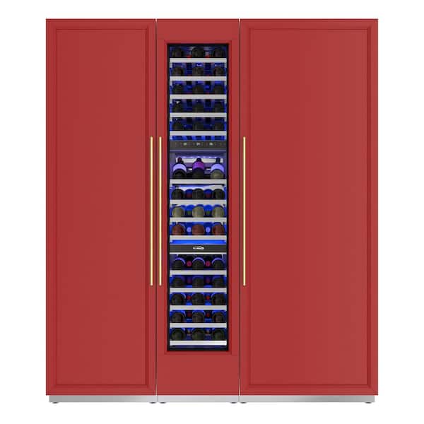 Reserve Panel Ready 30 in. 16.6 cu. ft. Refrigerator and 24 in. 12.4 cu. ft. Freezer with 18 in. 68-Bottle Wine Cooler