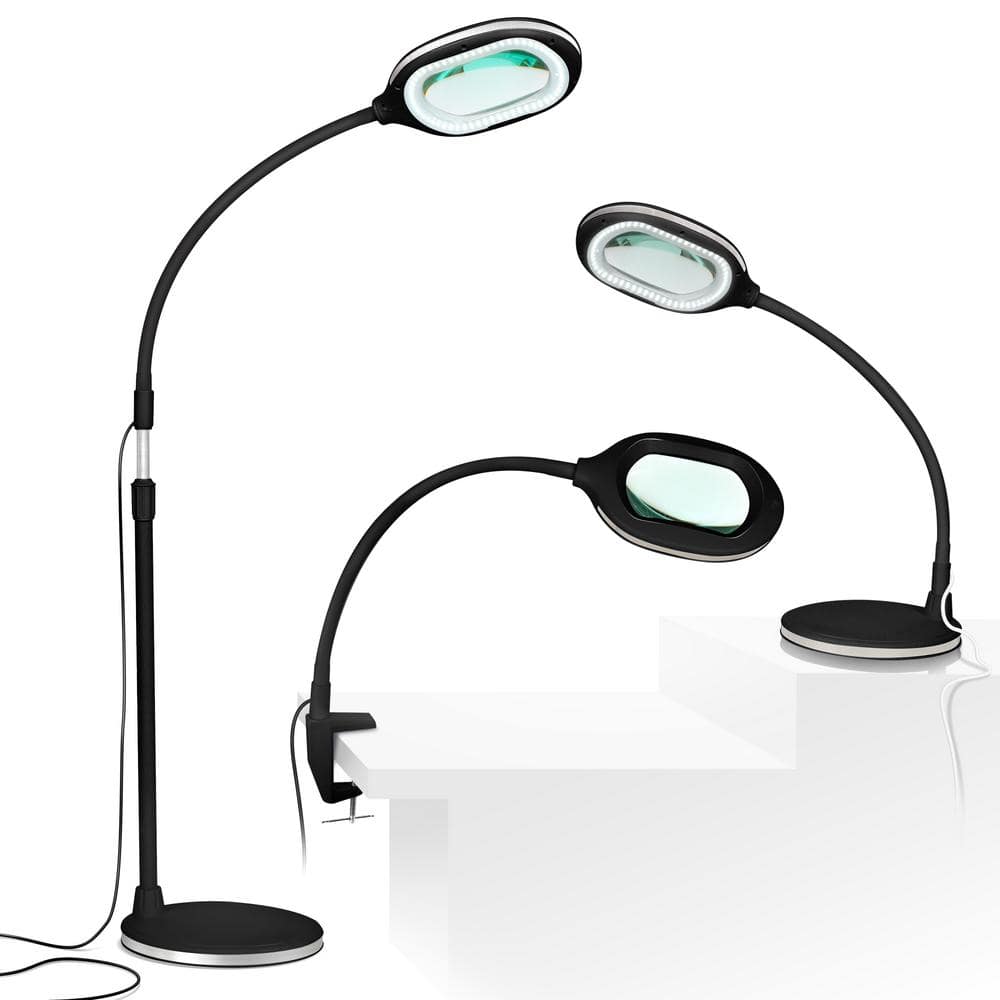 Brightech LightView Pro 6 Wheel Rolling Base Magnifying Floor Lamp