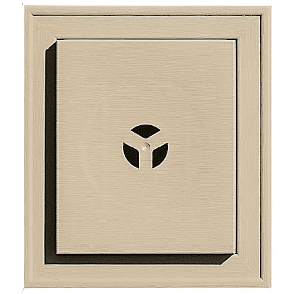Builders Edge 7 in. x 8 in. #013 Light Almond Square Universal Mounting Block