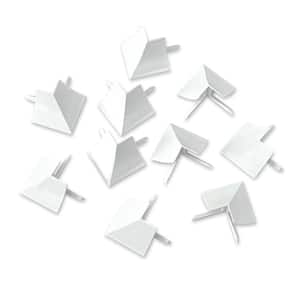 Molding Outside Corner Pieces-D x .25 in. W x .25 in. L x .5 in. ABS Plastic Finishing Outside Corners, White (10 pack).