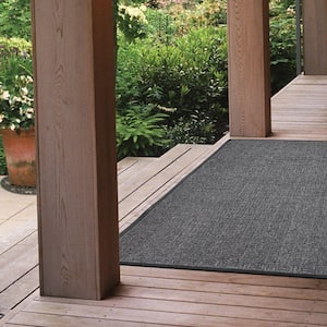 Charcoal 46 in. W x 72.5 in. L Rectangle Stain Resistant Commercial Mat