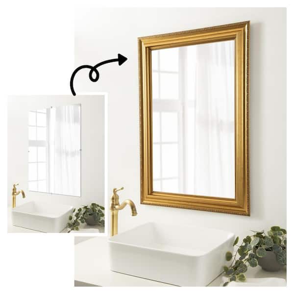 てんてん ミラーハウス アンバー Amanti Art Mirror Makeover Parlor Gold 25.25 in. W x 31.25 in. H