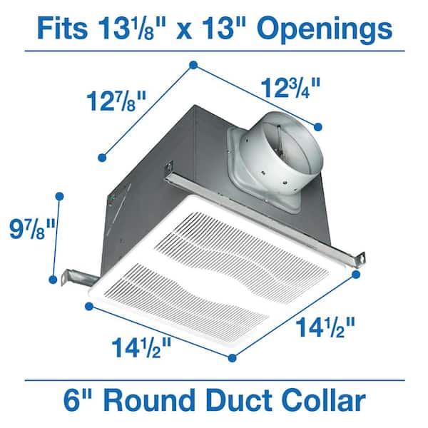 ENERGY STAR Certified Ultra Quiet Variable Dual Speed Ceiling Bathroom Exhaust Fan with LED Light ENERGY STAR Certified Ultra Quiet Variable Dual Speed Ceiling Bathroom Exhaust Fan with LED Light