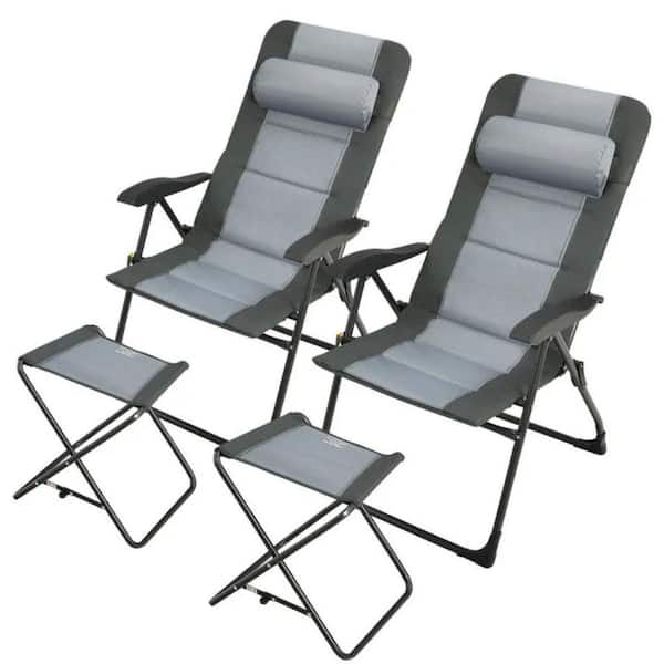 Adjustable Backrest, Outdoor/Indoor Use, Space-Saving, Weather-Resistant for Deck, Porch, Garden, Camping