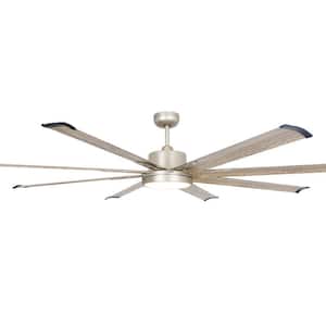 Bankston 72 in. Integrated LED Brushed Nickel Ceiling Fan with Light and Remote Control