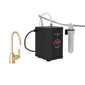 Holborn Single-Handle 10 in. Faucet for Instant Hot Water Dispenser with 5/8 gal. Tank in Satin English Gold