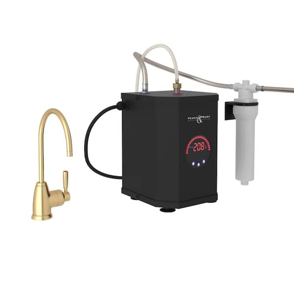 ROHL Holborn Single-Handle 10 in. Faucet for Instant Hot Water Dispenser with 5/8 Gal. Tank in Satin English Gold