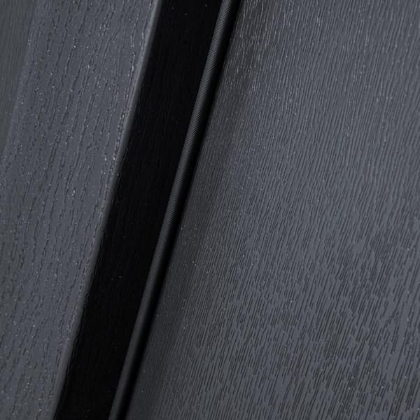 Steves & Sons Regency 36 in. x 96 in. 3/4-6 Lite Clear Glass RHIS Onyx Stained Fiberglass Prehung Front Door