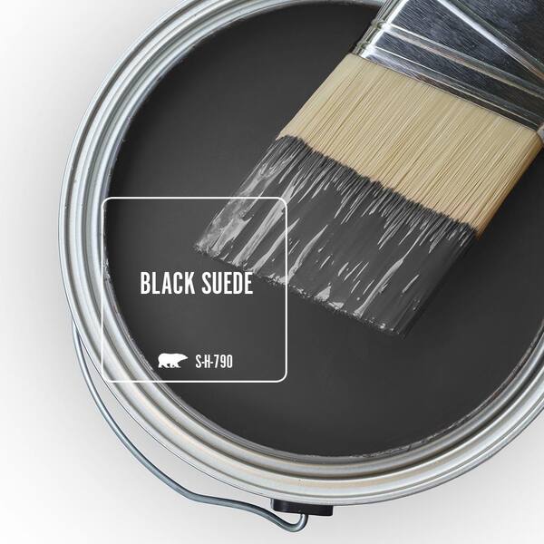 BEHR PREMIUM PLUS 1 gal. #S-H-790 Black Suede Flat Low Odor Interior Paint  & Primer 130001 - The Home Depot