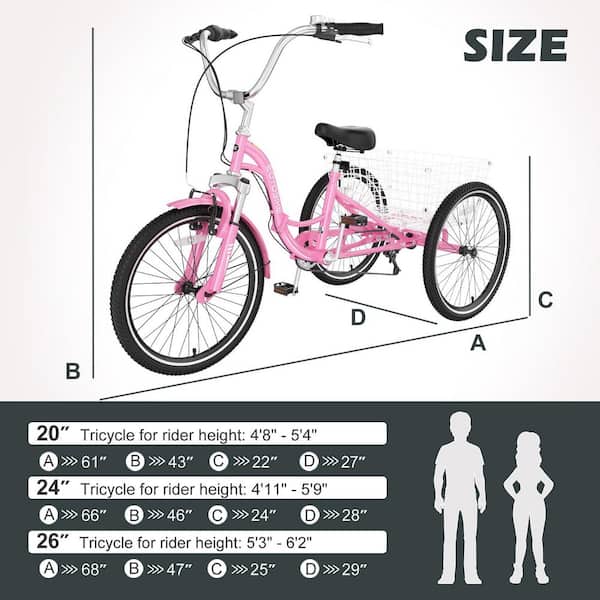 MOONCOOL Adult Folding Tricycle 7 Speed,26 in. Adult Tricycles,3
