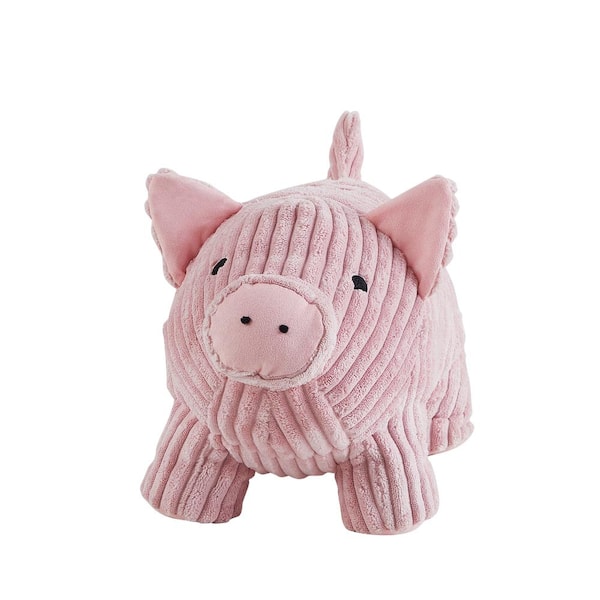 Kute Kids Morgan Home 7 in. x 12 in. Pink Pig Door Stopper