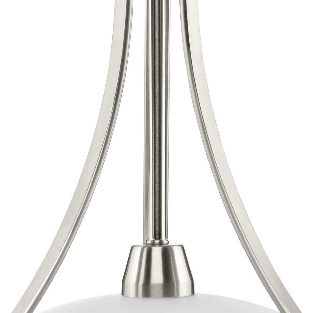 Wisten Brushed Nickel Pendant with Etched Glass Shade