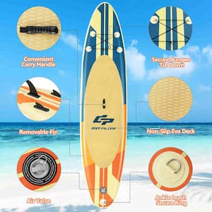 10.5 ft. Inflatable Stand Up Paddle Board Surfboard with Bag Aluminum Paddle Pump