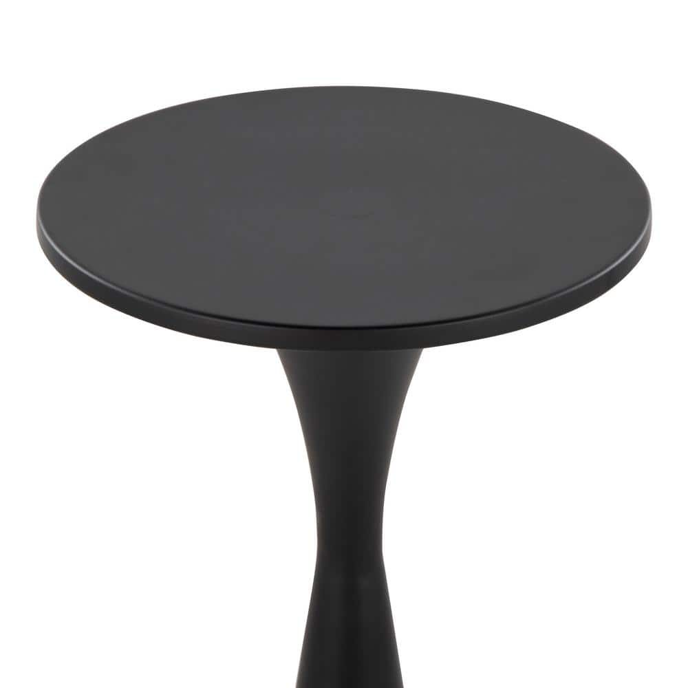 Gemma 9.5 in. Modern Brass Round Metal Top End Table - thumbnail 7