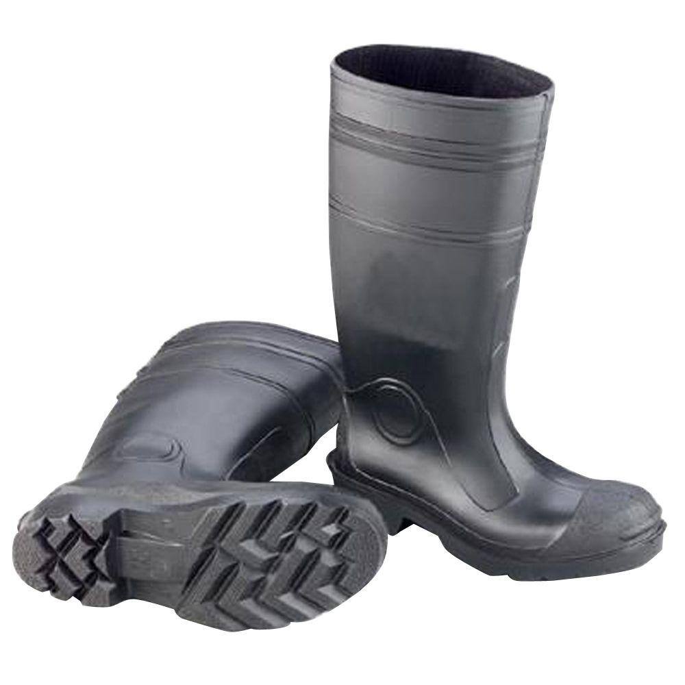 Enguard Men's Size 13 Black PVC Plain Toe Waterproof Rain Boots