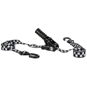 1.25 in x 8ft. 800 lb Diamond Grip Ratchet Tie Down Strap (2 Pack)