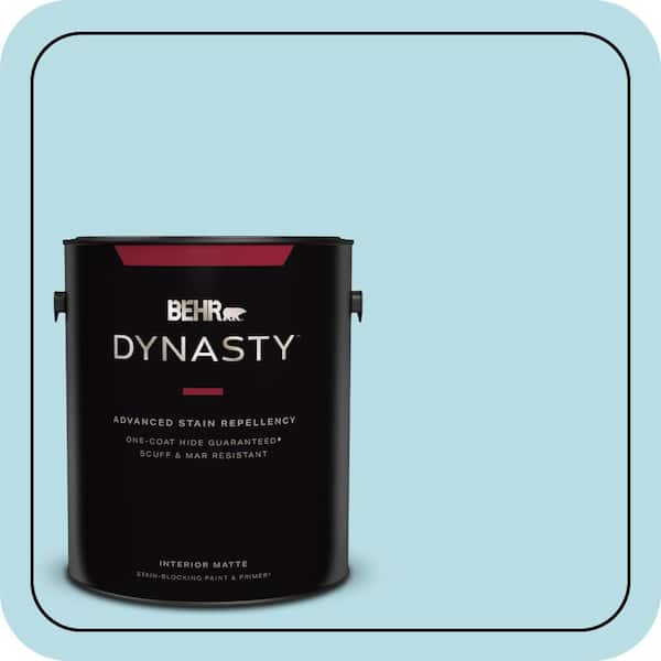 BEHR DYNASTY 1 gal. #M470-2 Basin Blue Matte Interior Stain-Blocking Paint & Primer