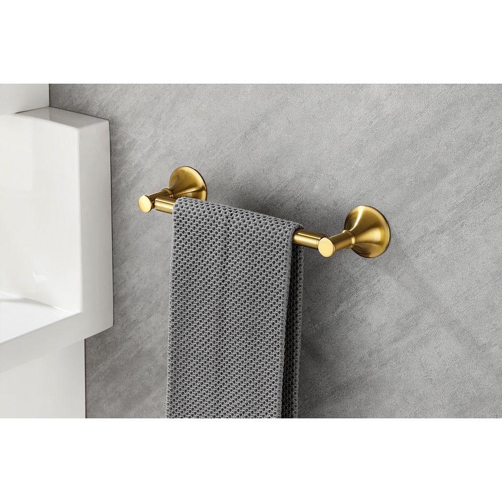 Brushed Gold 6-Piece Brass Bathroom Hardware Set