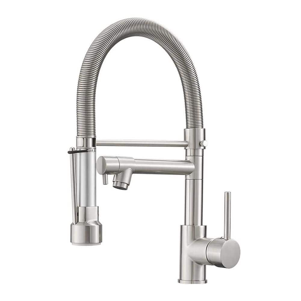 Brushed Nickel Touch 16.53 in. H Pull Down Sprayer Kitchen Faucet with 360 ° Spout Swivel price history on PriceWatchPro