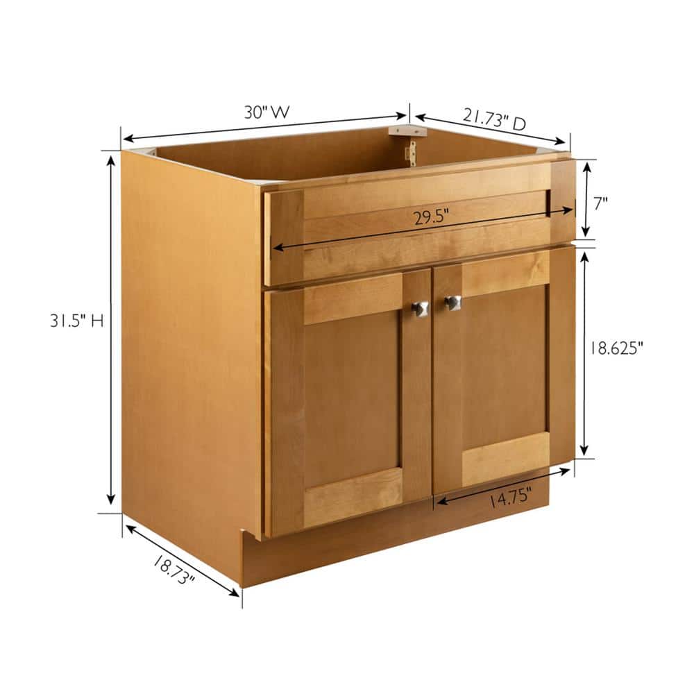 Brookings 30" Modern Birch Wood Bathroom Vanity Cabinet