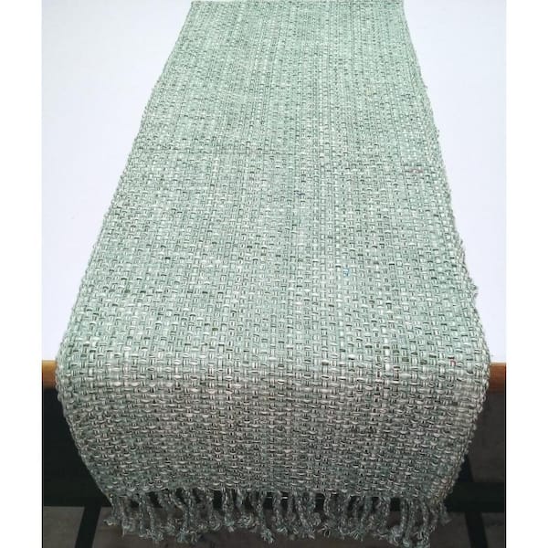 Tone on Tone 100% Cotton Runner 13 in. x 72 in. in Green