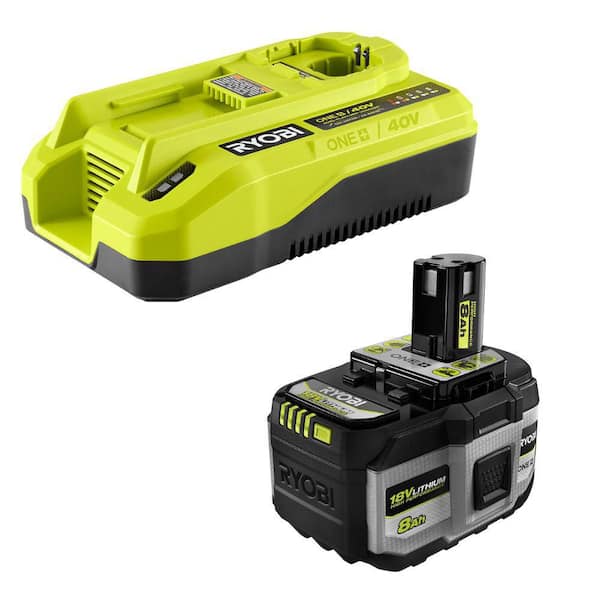 ONE+ HIGH PERFORMANCE Starter Kit with 18V 8 Ah Lithium-Ion Battery and 18V/40V Dual Platform Charger