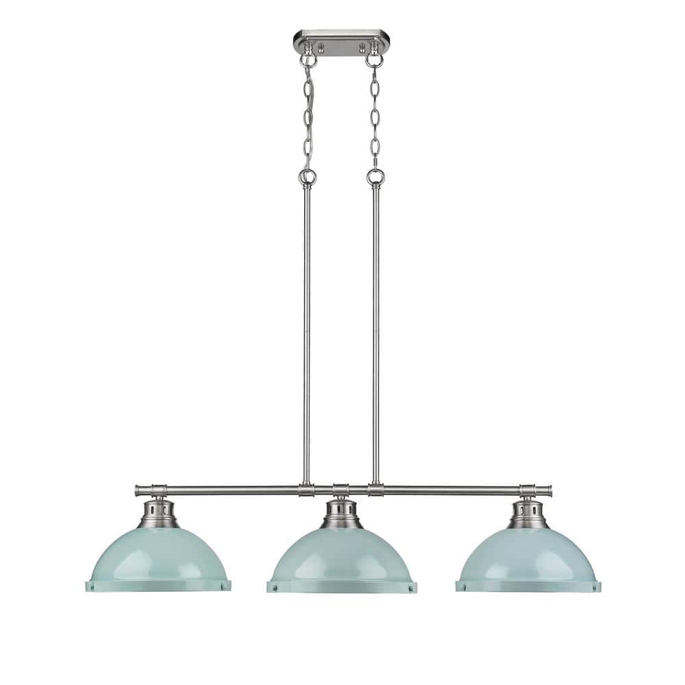 Duncan 3-Light Pewter Pendant with Seafoam Shade price history on PriceWatchPro