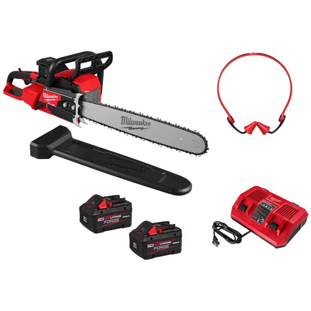 Milwaukee M18 FUEL 18V Brushless Cordless 20 in. Dual Battery Chainsaw ...
