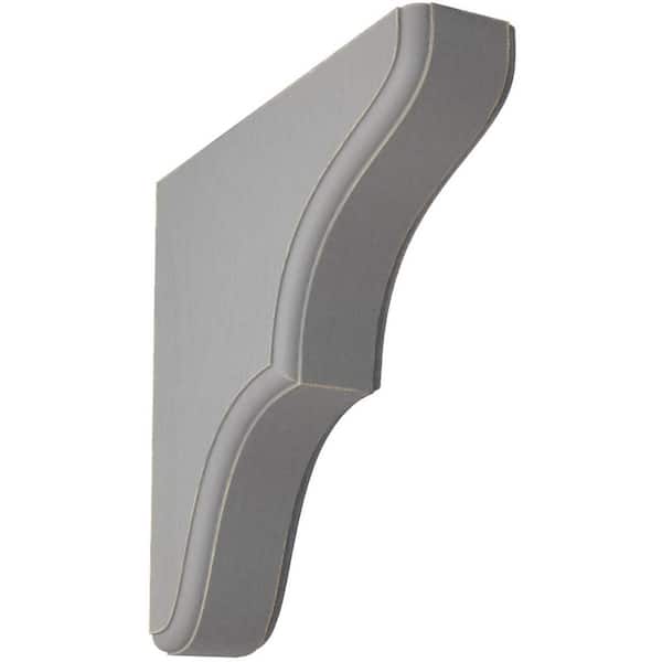 Ekena Millwork 1-3/4 in. x 7-1/2 in. x 7-1/2 in. Pebble Grey Stratford Wood Vintage Decor Bracket
