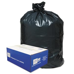 33 in. x 39 in. 33 Gal. 0.63 mil Black Linear Low-Density Trash Can Liners (25-Bags/Roll, 10-Rolls/Carton)
