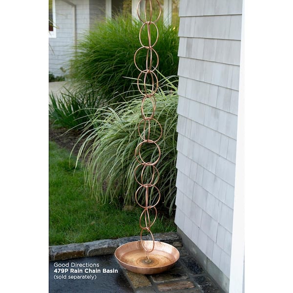 Large Copper Link Rain Chain