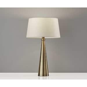 22 in. Brass Standard Light Bulb Bedside Table Lamp