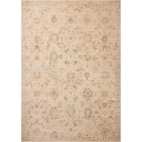 Chris Love Julia Palma Natural / Multi 2 ft. 7 in. x 10 ft.  Traditional Runner Rug