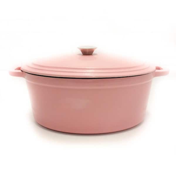 Neo 8 Qt. Pink Cast Iron Covered Casserole Dish