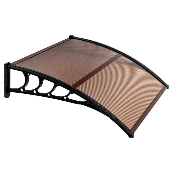 Winado 35 .4 in. Polycarbonate Awning in Brown