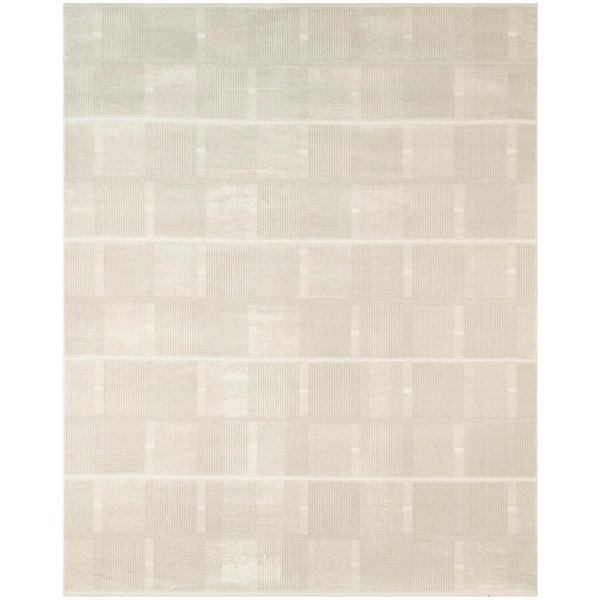 Nourison Nordic Ivory Beige 8 ft. x 10 ft. All-over design Contemporary Area Rug