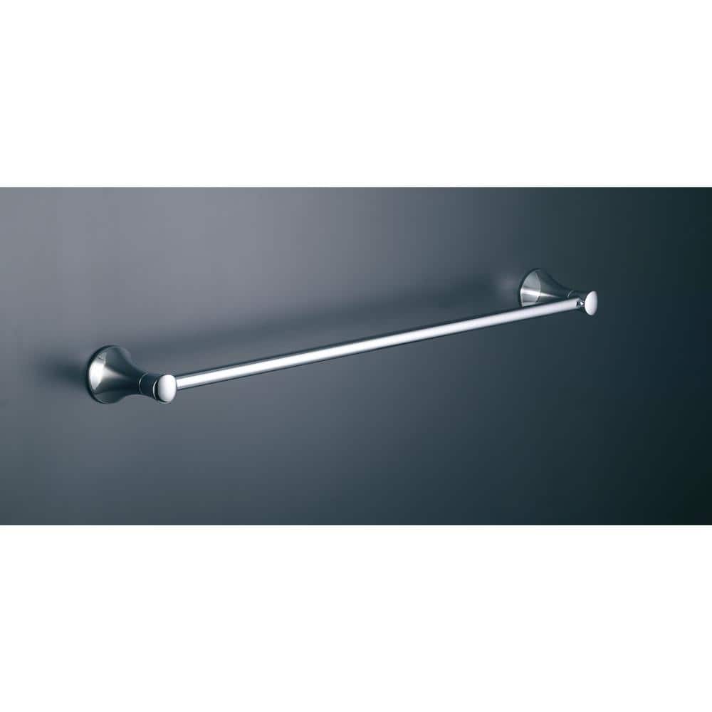 Polished Chrome 24-Inch Wall Mounted Towel Bar