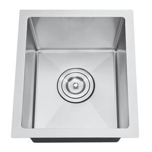 Square SMALL MEDIUM LARGE Single Bowl Stainless Steel Undermount Kitchen Sink 