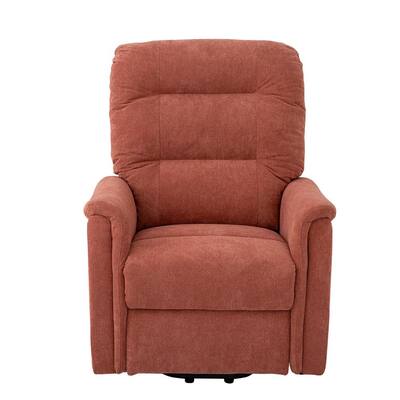 Classic Orange Power Lift Standard Polyester Fabric Recliner With Cushion For Living Room