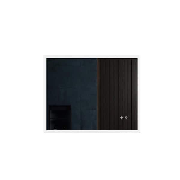 Boosicavelly 30 in. W x 24 in. H Rectangular Frameless Anti-Fog Wall Mounted LED Bathroom Vanity Mirror in White