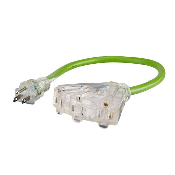 PowerSmith 2 ft. 12 / 3 SJOOW Indoor / Outdoor Extension Cord Tri
