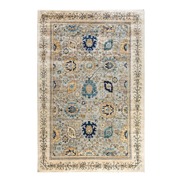 Solo Rugs Serapi Gray 6 ft. x 9 ft. Tribal Wool Indoor Area Rug