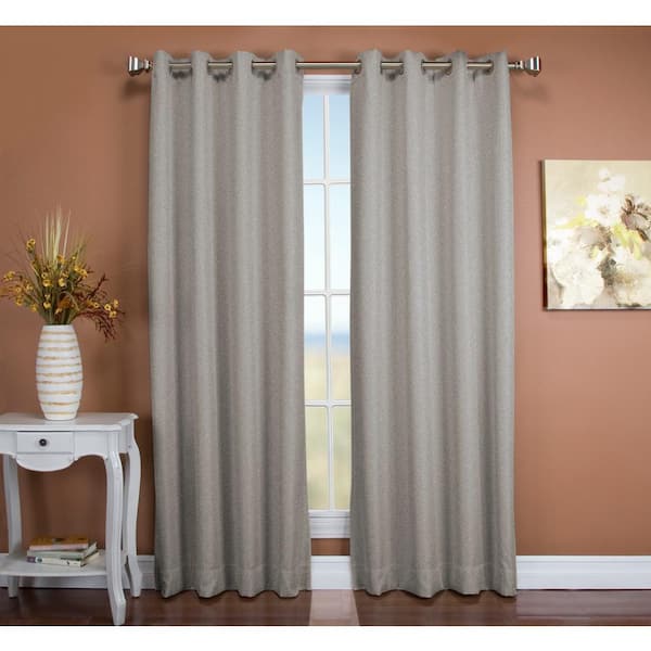 RICARDO Stone Grommet Blackout Curtain - 50 in. W x 96 in. L