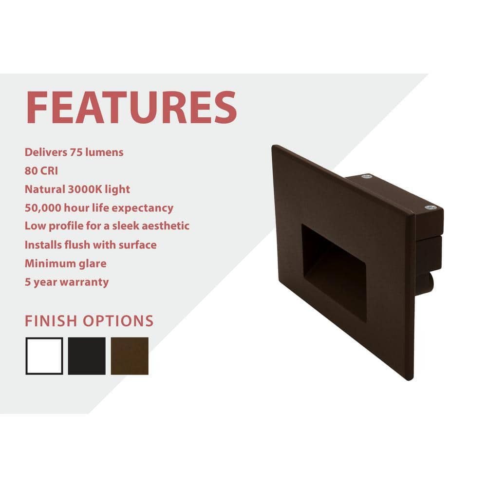 Bronze Matte LED Pathway Step Light
